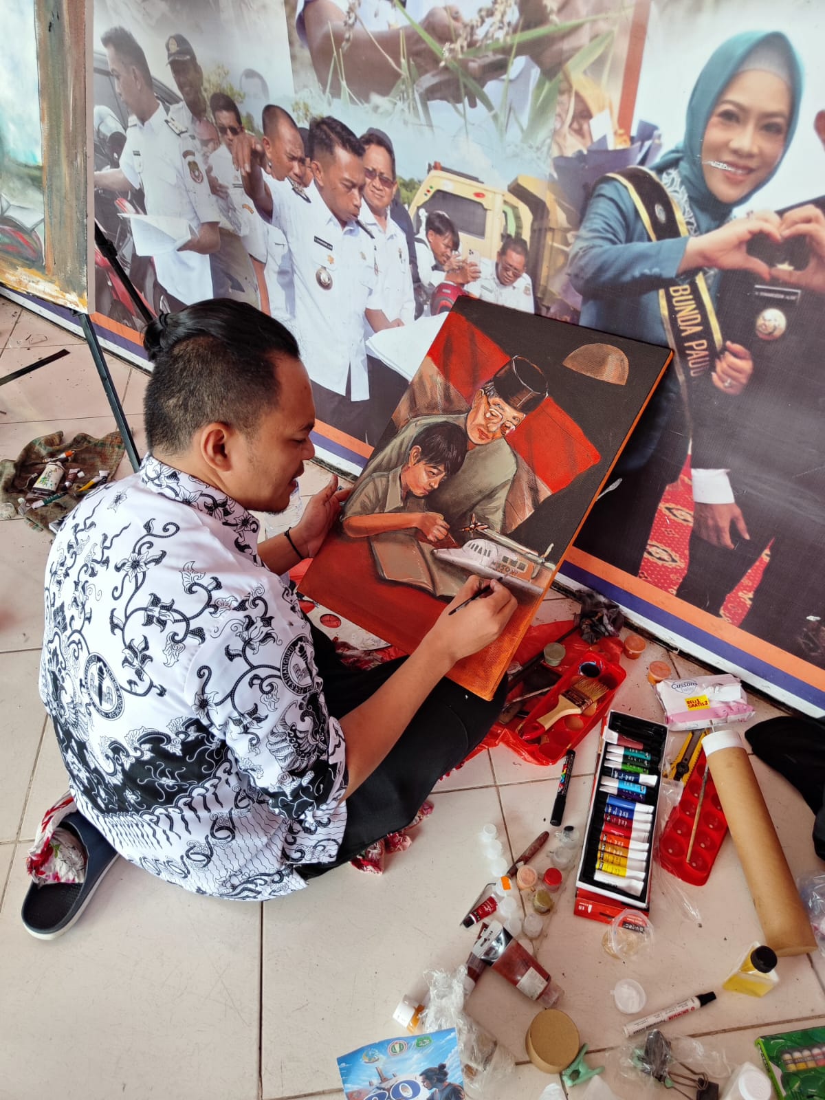 Maros Raih Emas Pertama di Porsenijar Sidrap 2026 Lewat Cabang Seni Lukis Putra.