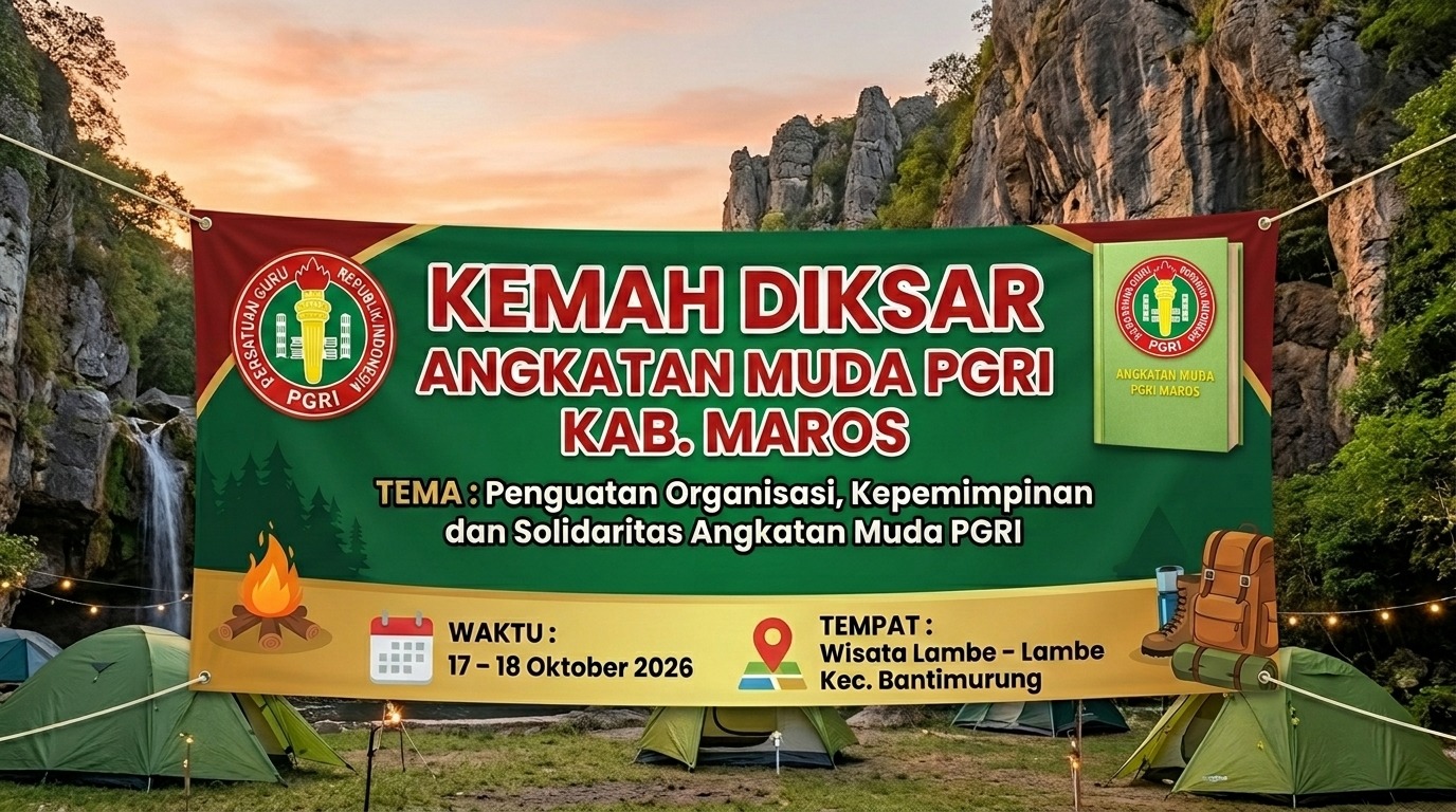 Diksar Angkatan Muda PGRI Maros Sukses Perkuat Kaderisasi dan Siapkan Generasi Penerus Organisasi